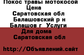 Покос травы мотокосой › Цена ­ 200 - Саратовская обл., Балашовский р-н, Балашов г. Услуги » Для дома   . Саратовская обл.
